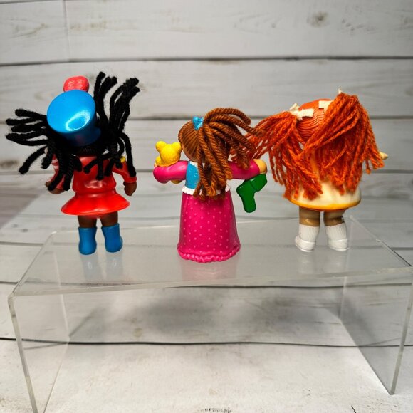 Cabbage Patch Kids McDonalds Toys Lot of 3 Vtg 1992 1993 Figures Yarn Hair - Picture 3 of 11